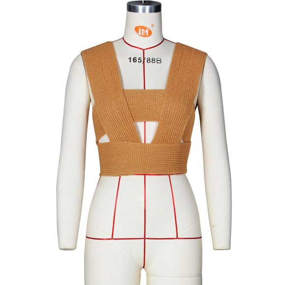 Tan tie top - Picture 3 of 4